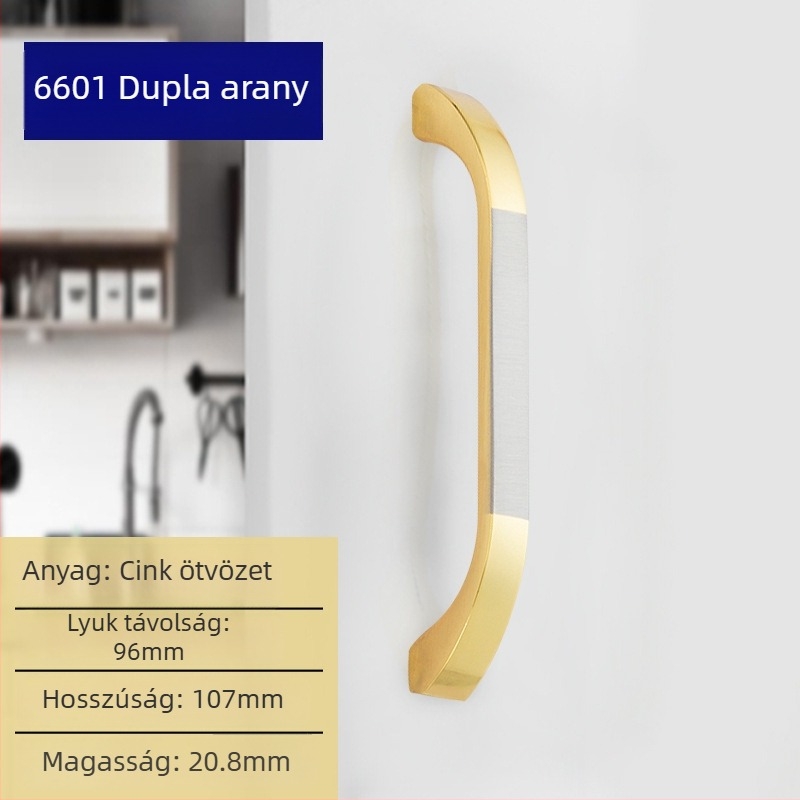 Liyu szekrényfogantyú, cinkötvözet, egylyukas kialakítás, modern minimalist stílus, szekrényajtókhoz és fiókokhoz