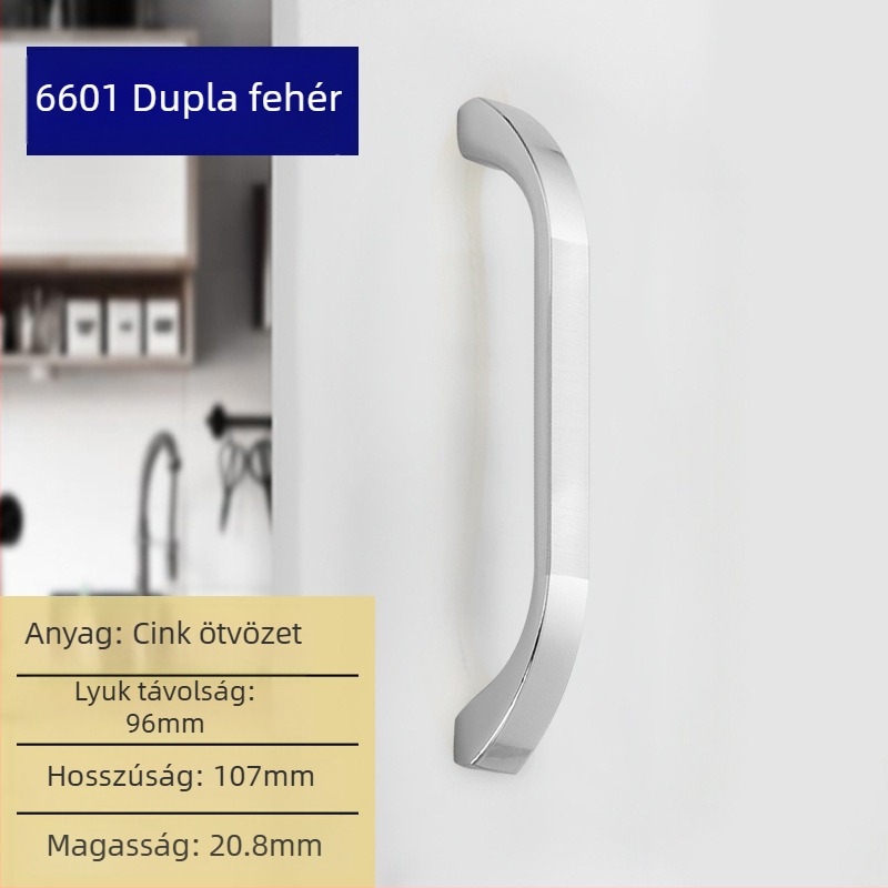 Liyu szekrényfogantyú, cinkötvözet, egylyukas kialakítás, modern minimalist stílus, szekrényajtókhoz és fiókokhoz