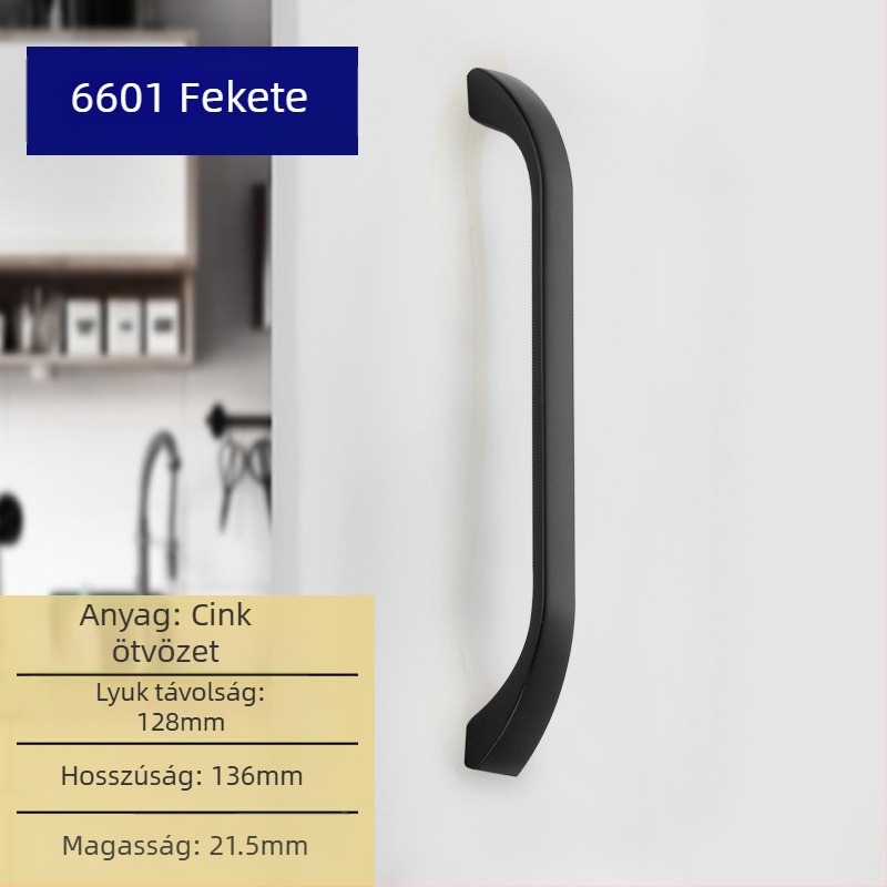 Liyu szekrényfogantyú, cinkötvözet, egylyukas kialakítás, modern minimalist stílus, szekrényajtókhoz és fiókokhoz