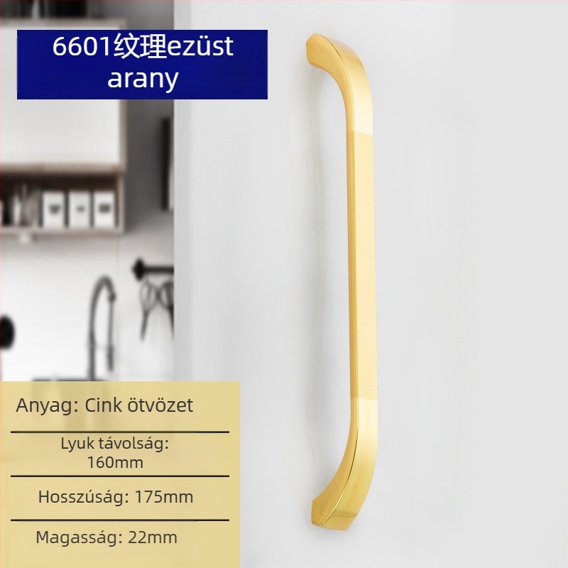Liyu szekrényfogantyú, cinkötvözet, egylyukas kialakítás, modern minimalist stílus, szekrényajtókhoz és fiókokhoz