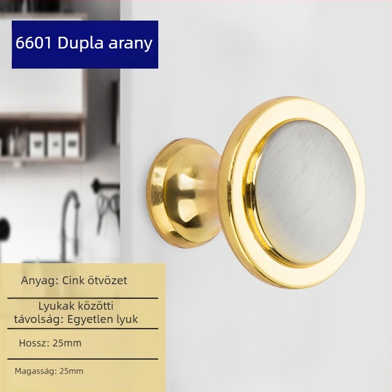 Liyu szekrényfogantyú, cinkötvözet, egylyukas kialakítás, modern minimalist stílus, szekrényajtókhoz és fiókokhoz