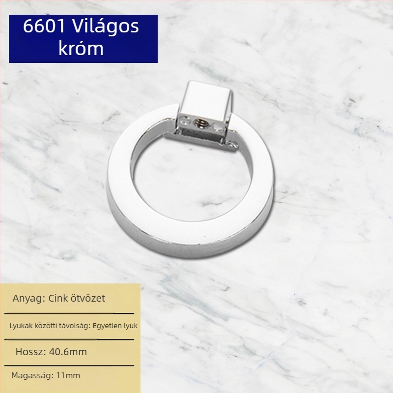 Liyu szekrényfogantyú, cinkötvözet, egylyukas kialakítás, modern minimalist stílus, szekrényajtókhoz és fiókokhoz