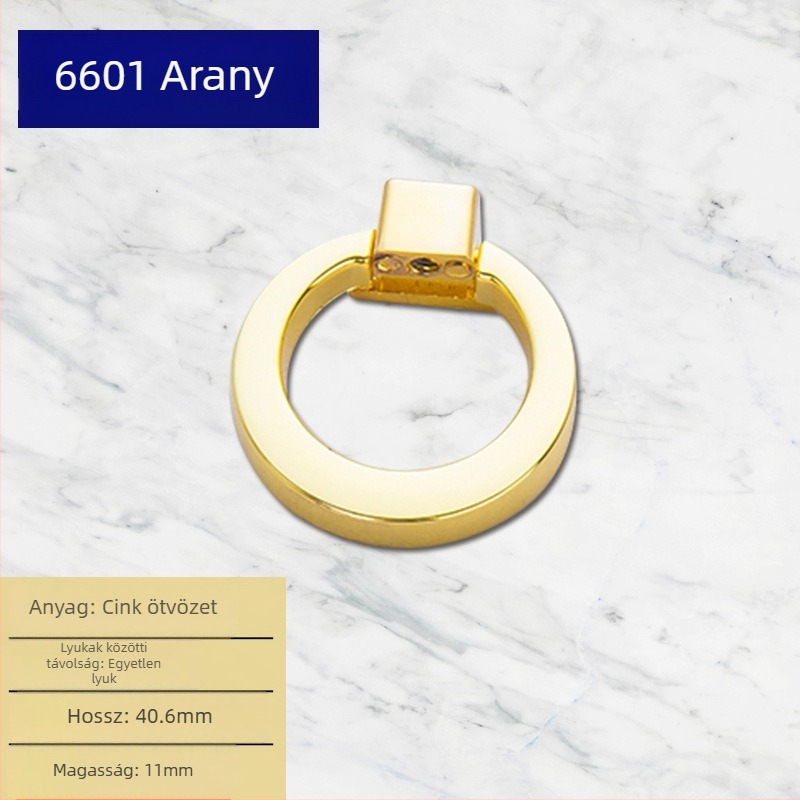 Liyu szekrényfogantyú, cinkötvözet, egylyukas kialakítás, modern minimalist stílus, szekrényajtókhoz és fiókokhoz