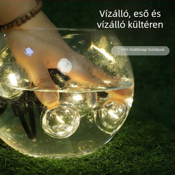 G40 LED fényfüzér, napelemes, IP65, távirányításos vagy gombos vezérlés