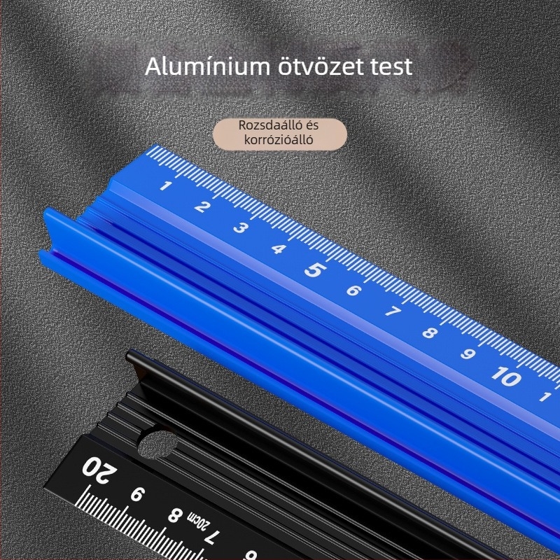 Cassiolo alumínium ötvözetes vonalzó – vastag test, védő él, rajz útmutató