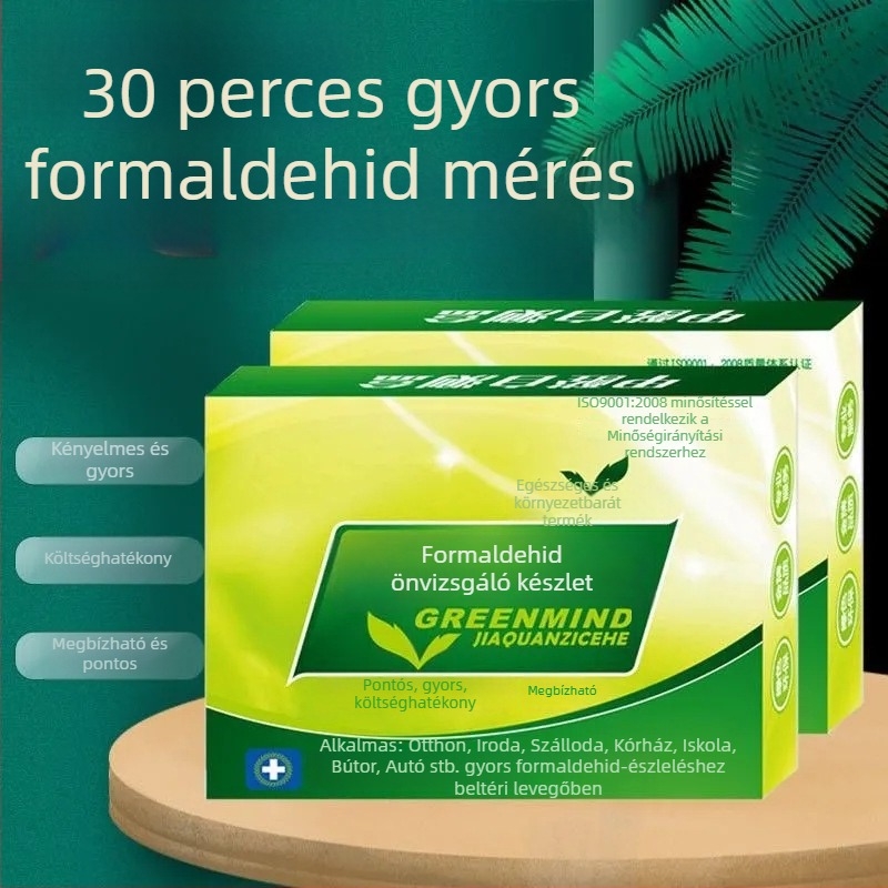 Otthoni formaldehid-detektor – önellenőrző doboz beltéri levegőhöz, tartomány 0.01-0.50, pontosság 0.01, áramellátás nélkül