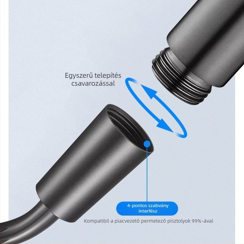 PU teleszkópos zuhanycső permetezővel, Modell SU022, 1 MPa, 0–99°C, csavaros csatlakozás