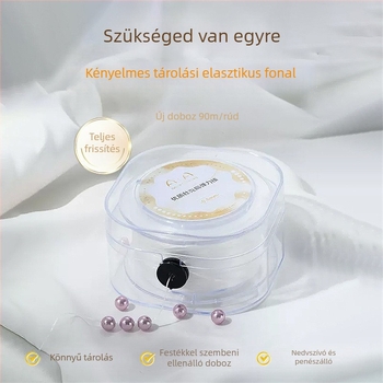 Rugalmas gyöngyfűző zsinór DIY karkötőkhöz | Duke lapos selyem zsinór | Kristálygyöngyökkel kompatibilis | Márka: Aila Accessories