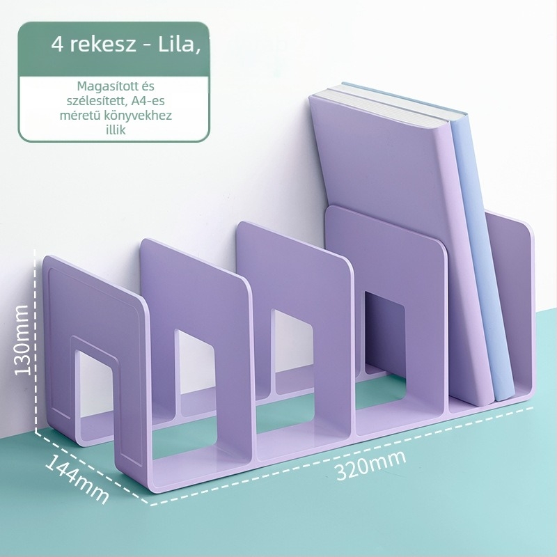Hua Jie H990 műanyag könyvállvány elválasztó panelek – asztali irattároló és könyv tároló