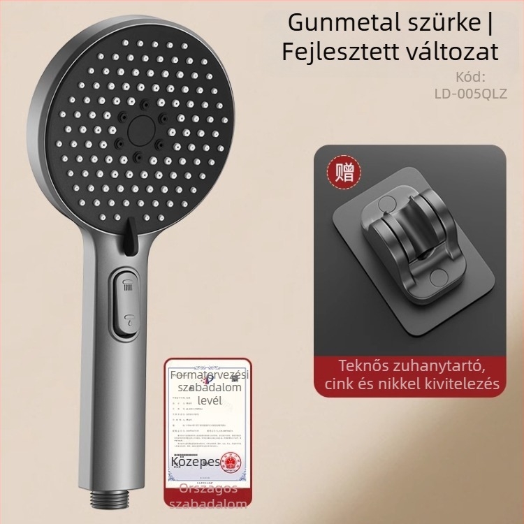 Nyomásos zuhanyfej készlet permetező és masszázs funkcióval, ABS anyagból, márka Home rhyme