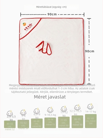 Újszülött dobó pléd, vastag pamut 95%+, alkalmas tavaszra, őszre és télre, 0–1 éves korig, minták: állatok, rajzfilmfigurák vagy egyebek.