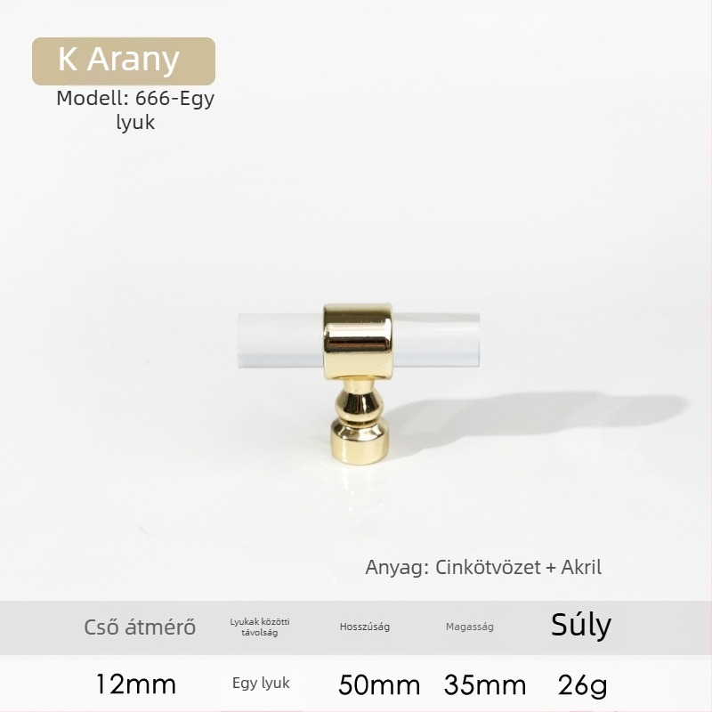 Szekrényajtó fogantyú – Modell 96 • Anyagok: akril, cink ötvözet • Stílus: modern minimalist • Alkalmazási terület: szekrényajtók