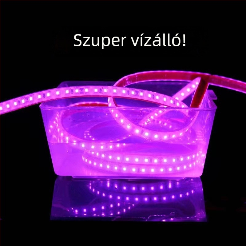24V-os LED-szalag, IP68 vízálló, 120×3528 LED, 10 W/m, dimmelhető