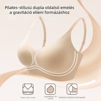 Push-up sima varrat nélküli melltartó nőknek, 3/4 kosár, oldalsó összegyűjtés, szoptatásbarát, kényelmes, nylon anyag