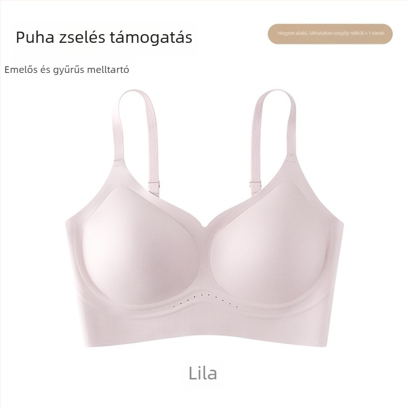 Push-up sima varrat nélküli melltartó nőknek, 3/4 kosár, oldalsó összegyűjtés, szoptatásbarát, kényelmes, nylon anyag
