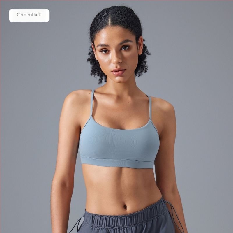 Fitnesz Push-Up sportmelltartó, ütésálló, állítható vállpántok, keresztezett hát, légáteresztő, jóga