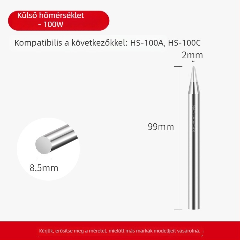 Ólmentes forrasztófej, magas teljesítményű sorozat, 80–1000W, oxigénmentes réz alap