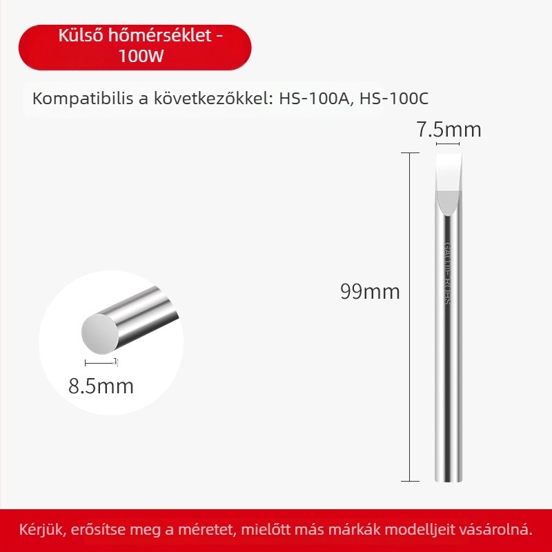 Ólmentes forrasztófej, magas teljesítményű sorozat, 80–1000W, oxigénmentes réz alap