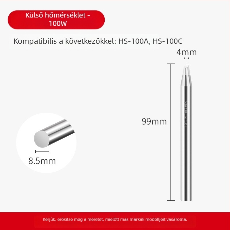Ólmentes forrasztófej, magas teljesítményű sorozat, 80–1000W, oxigénmentes réz alap