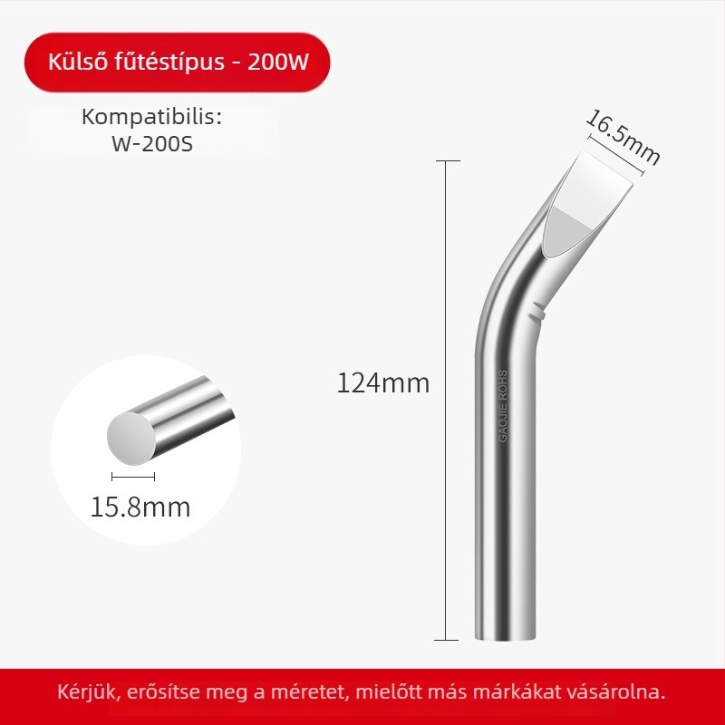 Ólmentes forrasztófej, magas teljesítményű sorozat, 80–1000W, oxigénmentes réz alap