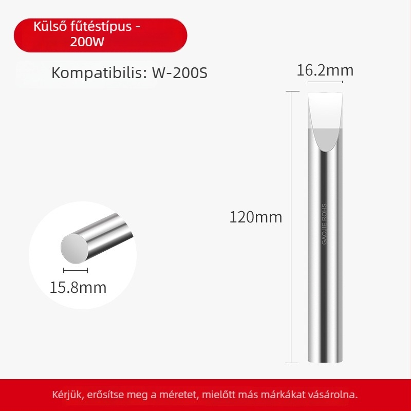 Ólmentes forrasztófej, magas teljesítményű sorozat, 80–1000W, oxigénmentes réz alap