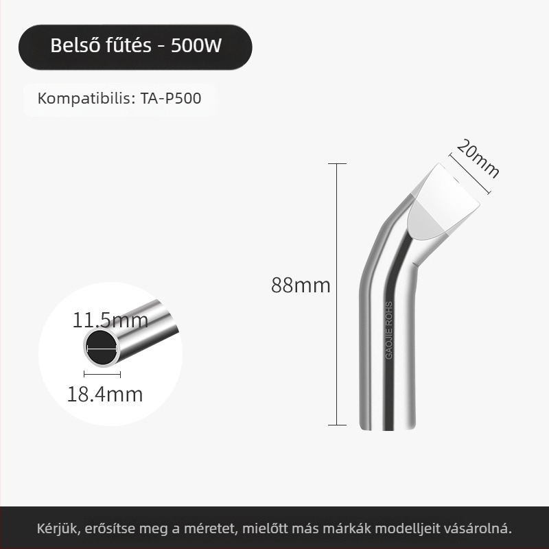 Ólmentes forrasztófej, magas teljesítményű sorozat, 80–1000W, oxigénmentes réz alap