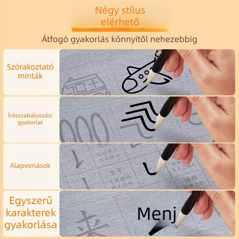 Liupin Hall Gyerekeknek – Vízírás kendő készlet, nemszövött anyagból, téglalap alakú, állatmintás, másolási gyakorlat