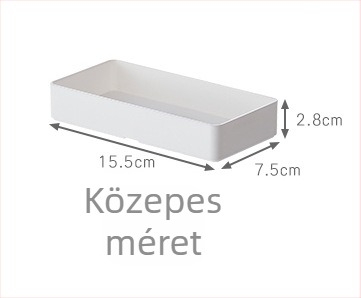 Asztali tároló doboz beépített osztályozó rekeszekkel irodai kellékek és kozmetikumok számára, A4 dokumentumrögzítő állvány, műanyag, modell 3062, 2 l kapacitás