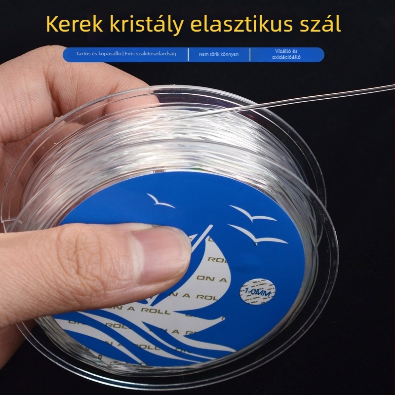 Gyöngyfűző elasztikus zsinór — Átlátszó kristályos szál gyöngyözéshez és karkötőkhöz