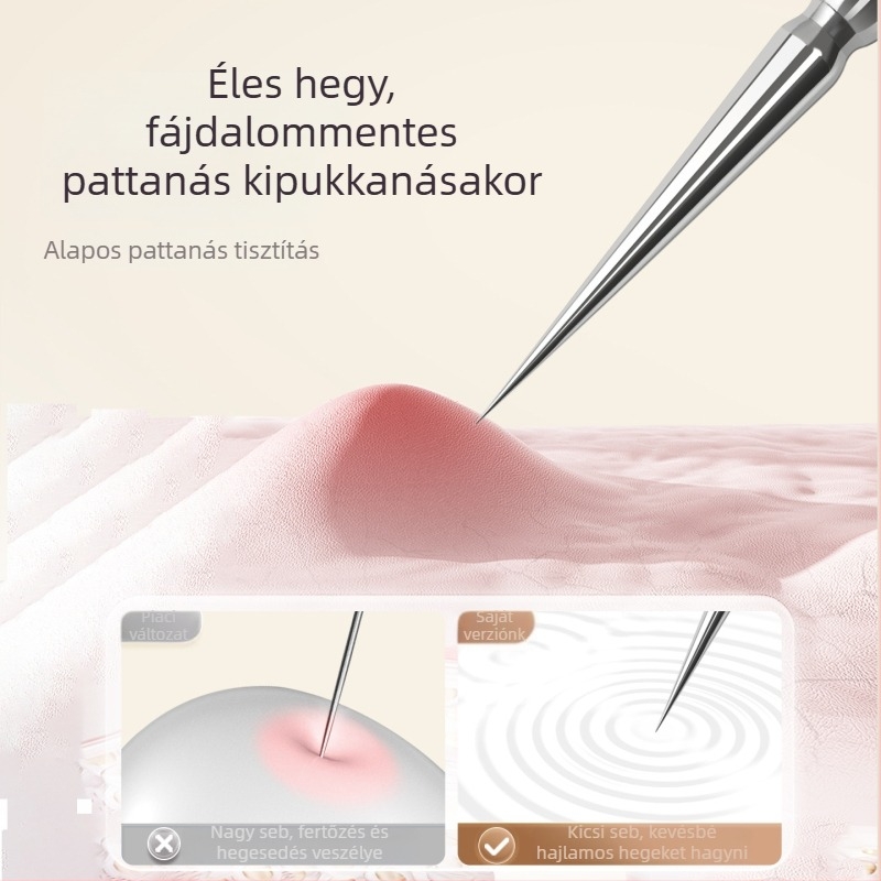 Csavarható fedelű pattanás tű – rozsdamentes acélból, általános használatra (Anyag: rozsdentes acél; Márka: Hong Kong Ya; Használat: Általános)