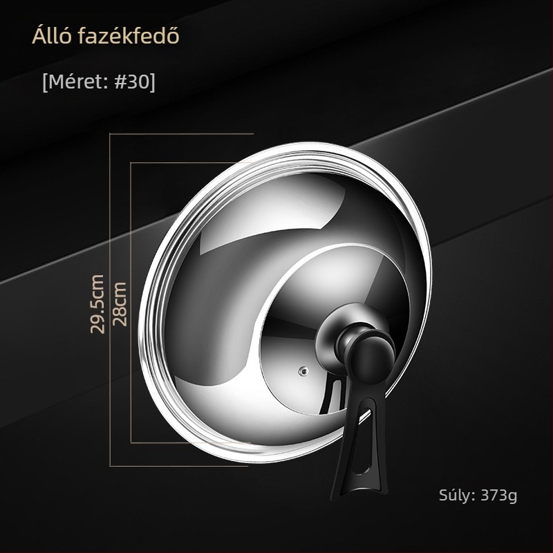 Rozsdamentes acél fazékfedő • Modell: rozsdamentes acél fedő • Tömeg: 0,4–0,6 kg • Márka: AKL • Testreszabás: Igen