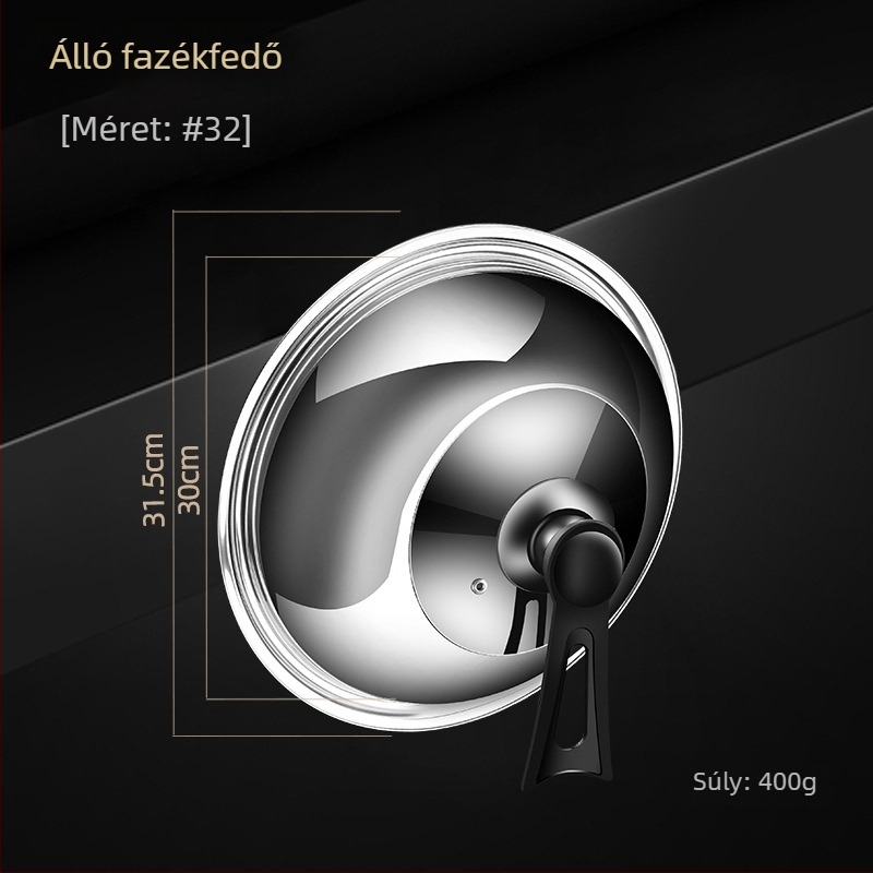Rozsdamentes acél fazékfedő • Modell: rozsdamentes acél fedő • Tömeg: 0,4–0,6 kg • Márka: AKL • Testreszabás: Igen