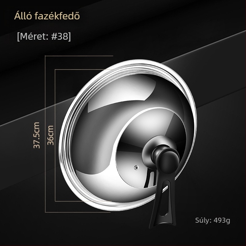 Rozsdamentes acél fazékfedő • Modell: rozsdamentes acél fedő • Tömeg: 0,4–0,6 kg • Márka: AKL • Testreszabás: Igen