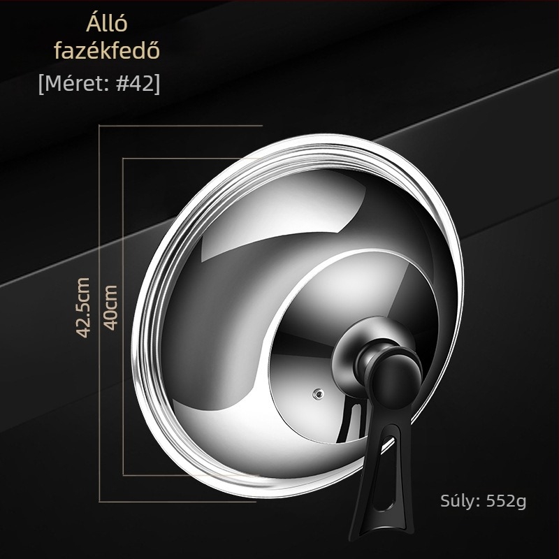Rozsdamentes acél fazékfedő • Modell: rozsdamentes acél fedő • Tömeg: 0,4–0,6 kg • Márka: AKL • Testreszabás: Igen