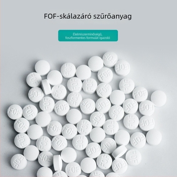 FOF skálamentesítő mag a frontszűrőhöz – foszformentes, kapacitás 5 g/10 g, középső nyílás helye, háztartási vízkezelők számára
