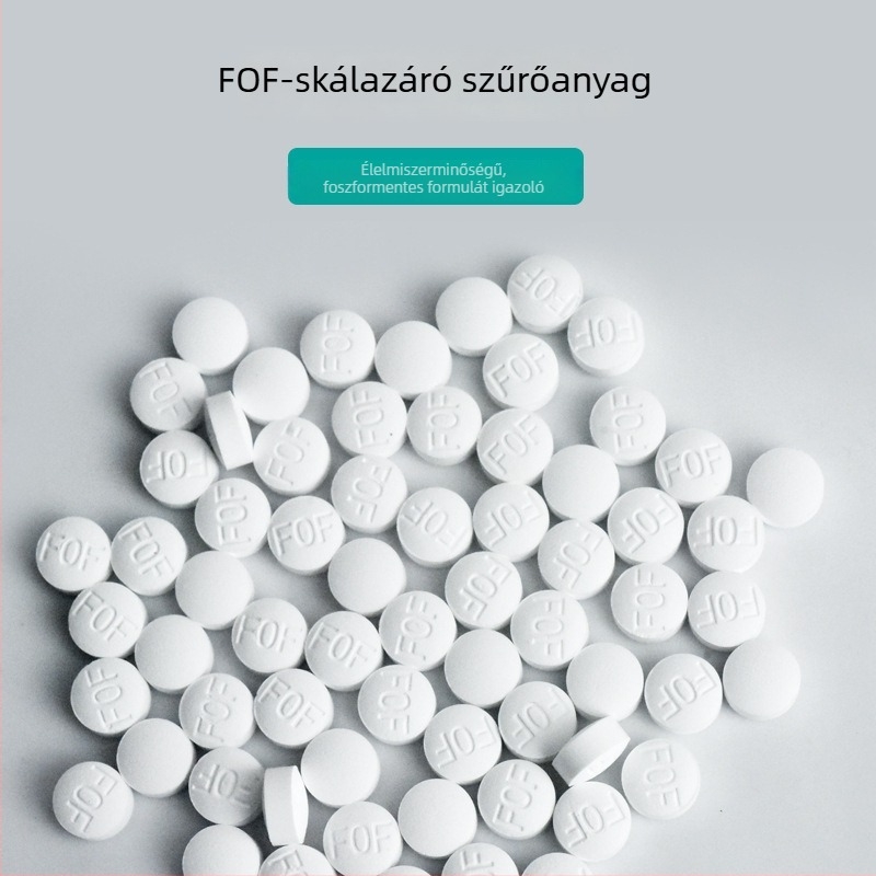 FOF skálamentesítő mag a frontszűrőhöz – foszformentes, kapacitás 5 g/10 g, középső nyílás helye, háztartási vízkezelők számára