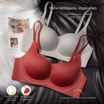 Nylon anyagú melltartó, 3/4 kosár, formázott kosár vékony felső résszel és vastag alsó résszel, fixált kettős vállpántok, hátul négy sor kapocs