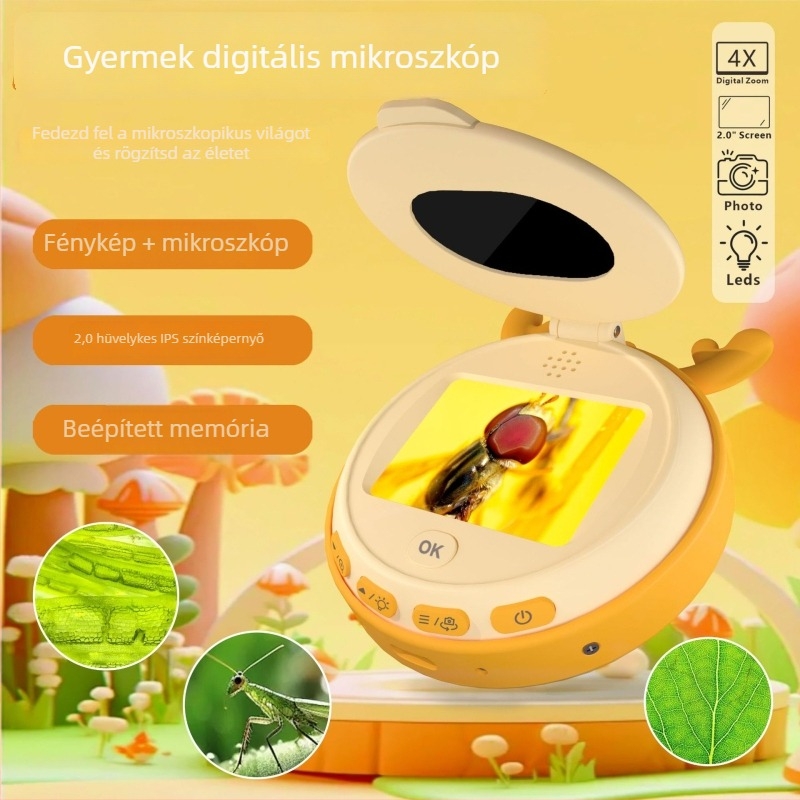 HM020F Gyerekeknek Szóló Digitális Mikroszkóp Kamerával – Tudományos Kutatás és Oktatás Oktató Játék