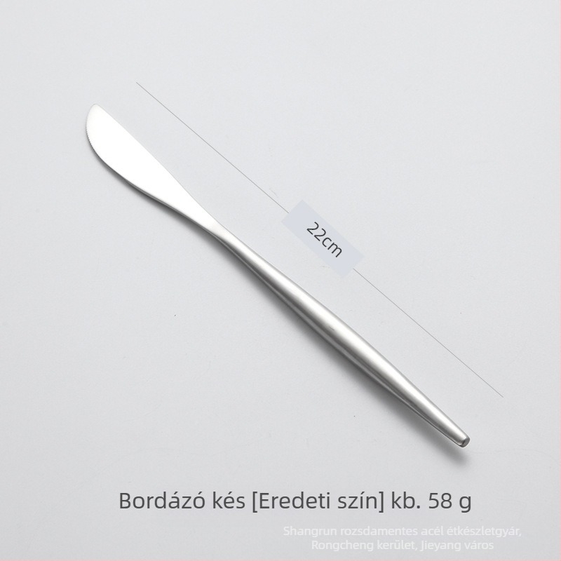 304 rozsdamentes acél kés, villa és kanál készlet nyugati étkezéshez, modern minimalista stílus, Hemp wheel polírozott felület