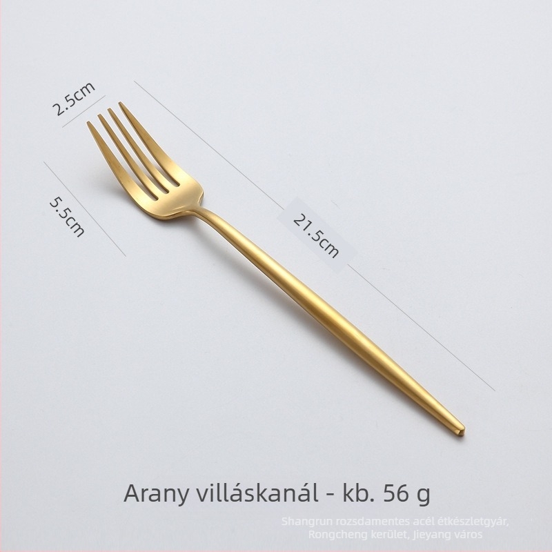 304 rozsdamentes acél kés, villa és kanál készlet nyugati étkezéshez, modern minimalista stílus, Hemp wheel polírozott felület
