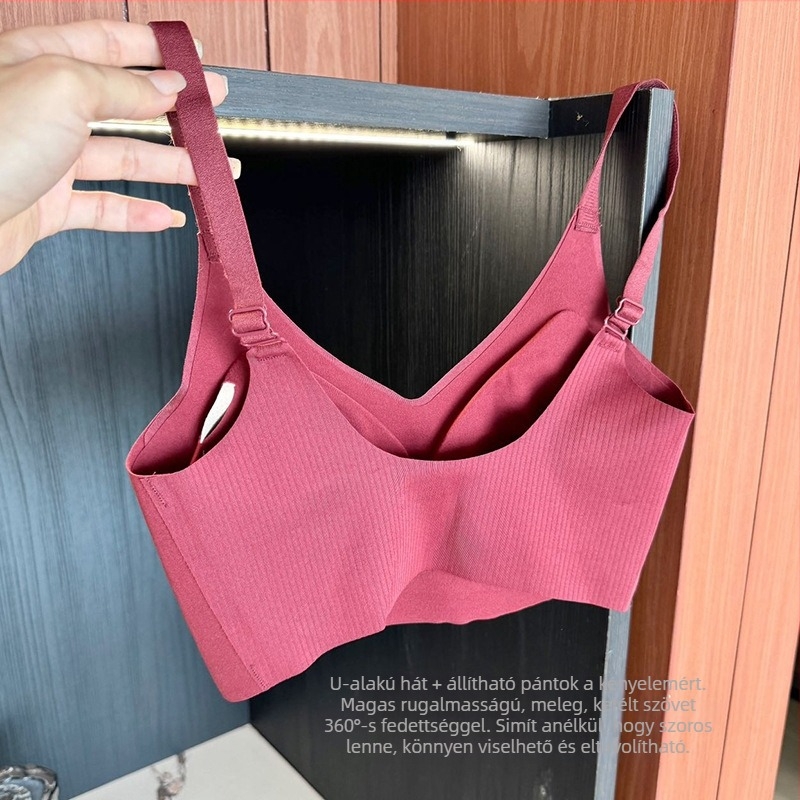 Drót nélküli melltartó készlet, lélegző nylon anyagból, bélés spandex 30% alatt, 3/4 kosár, vékony formázott kosár, rögzített vállpántok, puha hátsó támasz
