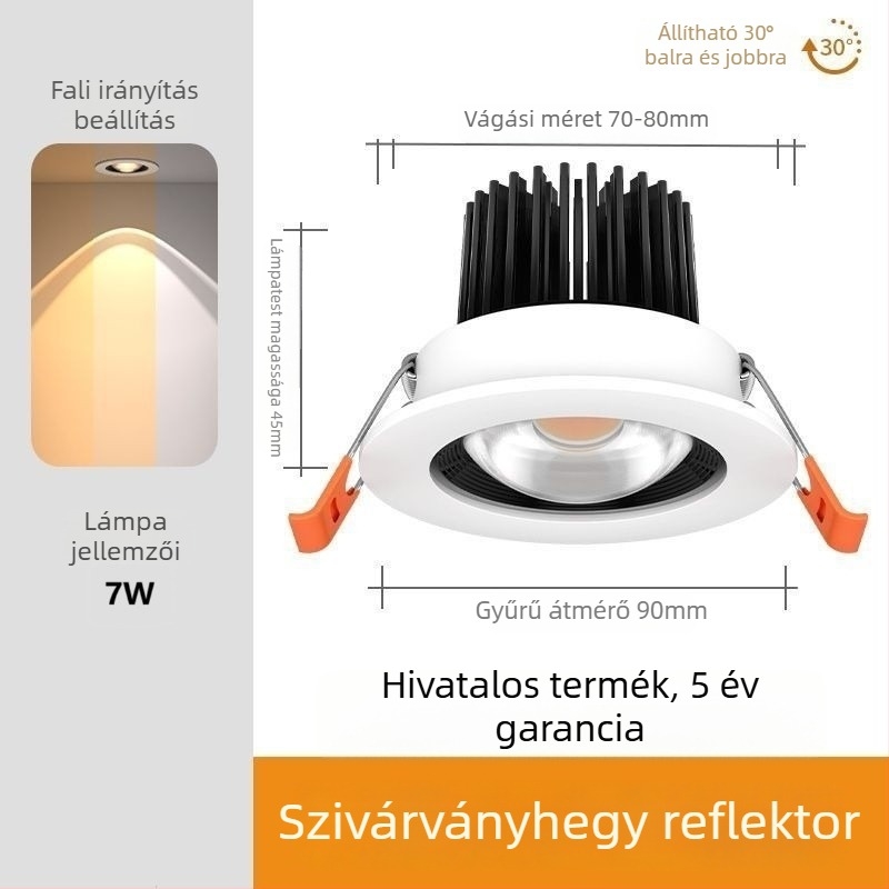 Beépített LED falikar – alumínium ház, modern minimál-design (LED fényforrás, CRI ≥95, Feszültség ≤36V, Modell PJ-CHSD)