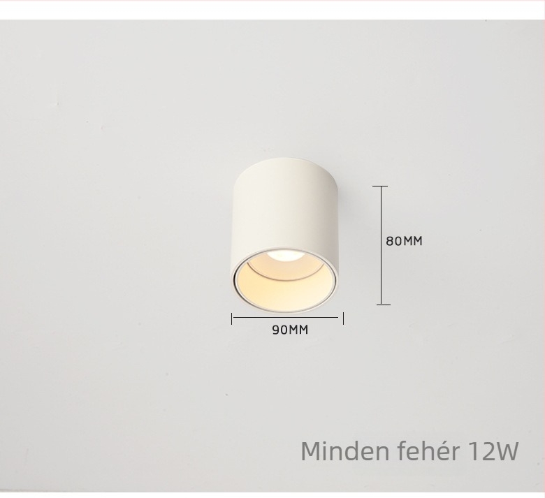 Pinton LED tükröződésmentes kerek nyitott szerelésű downlight, alumínium ház, 220V, CRI ≥ 90