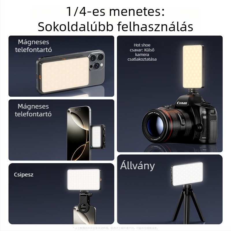 LED töltőfény, kézben tartható, M120 modell, <10W, 3,7V