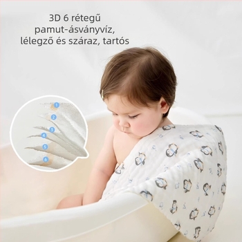 Újszülött nyálkendő, négyzet alakú, 95% feletti pamut, mesefigurás mintázat, uniszex