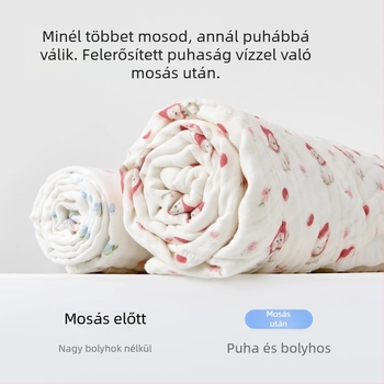 Újszülött nyálkendő, négyzet alakú, 95% feletti pamut, mesefigurás mintázat, uniszex