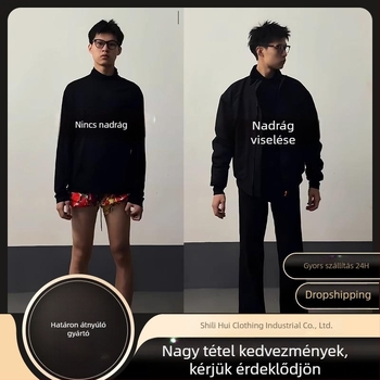 Férfiaknak magas derékú nadrág, 517 modell, lazított szabás, pamut-poliészter keverék, mikroelasztikusság