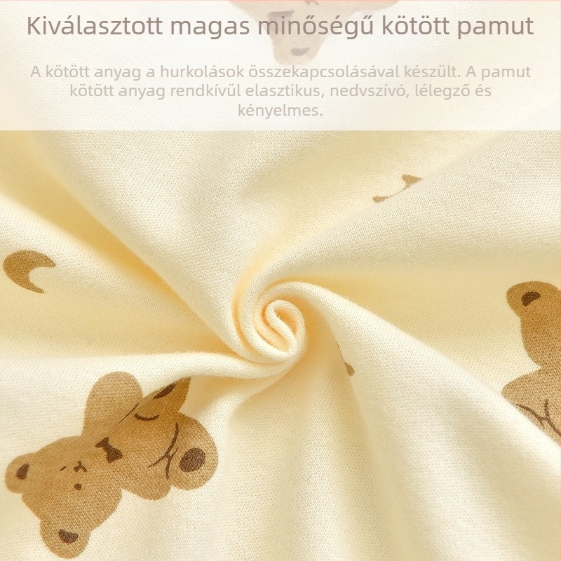 Újszülött pamut ölelőkendő, cartoon mintás, négy évszakos, 0–12 hónapos korosztály számára