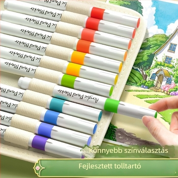 Chalk Time kínai stílusú akvarell toll és akril marker, puha heggyel, egymásra tehető, általános iskolás diákok számára