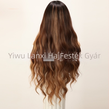 Hőálló szálból készült paróka, nagy hullámok, modell SM6060, festhető